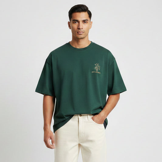 Green Graphic Oversized Cotton T-Shirt | 260 GSM