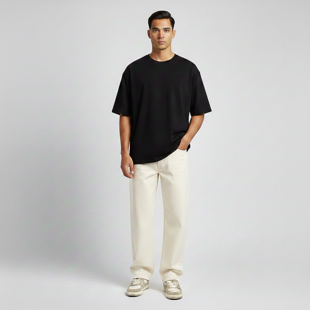 Black Oversized Cotton T-Shirt | 260 GSM