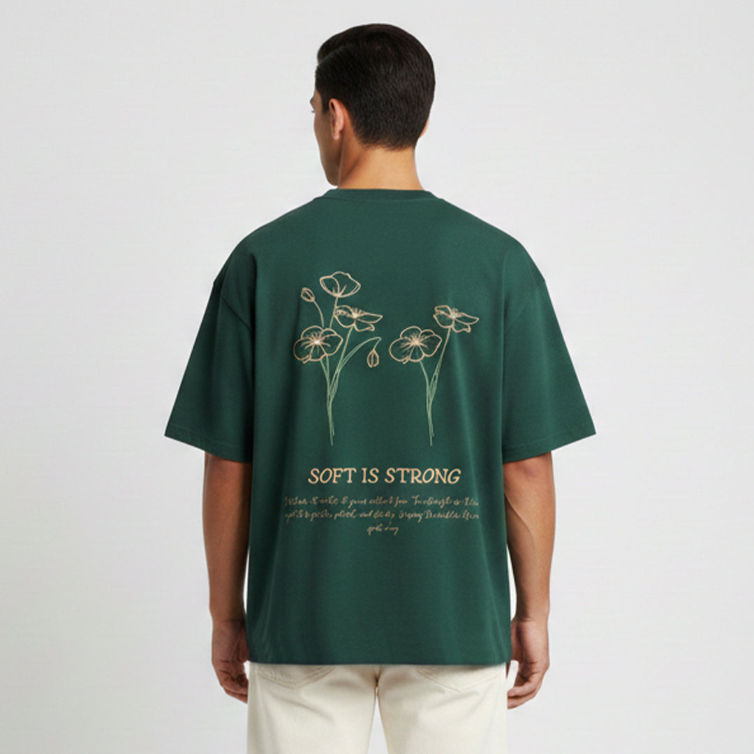Green Graphic Oversized Cotton T-Shirt | 260 GSM