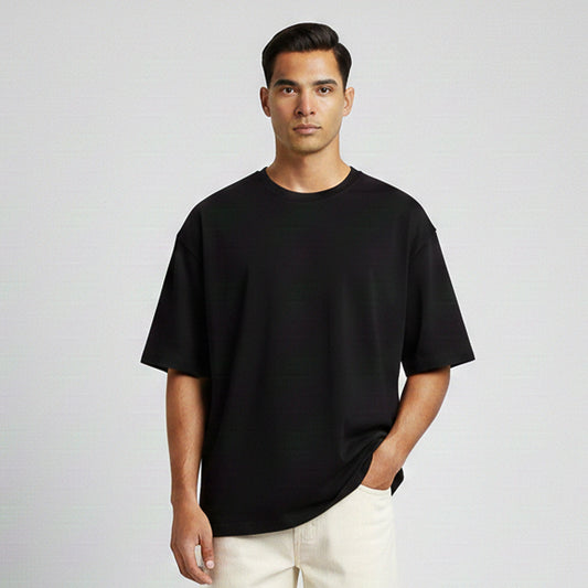 Black Oversized Cotton T-Shirt | 260 GSM
