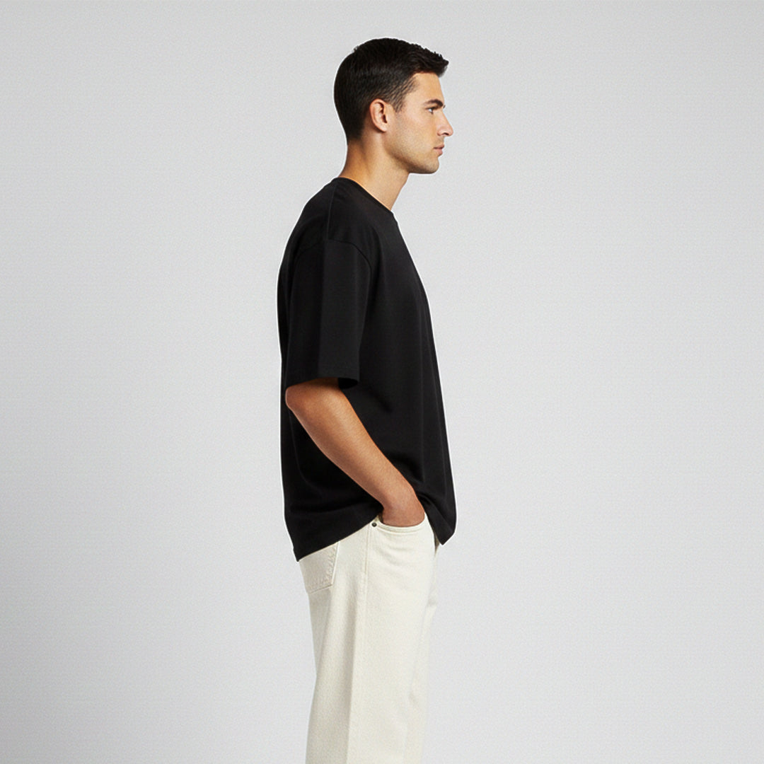Black Oversized Cotton T-Shirt | 260 GSM