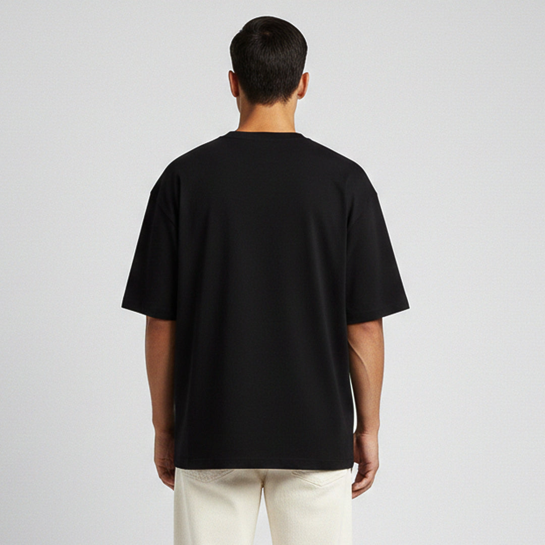 Black Oversized Cotton T-Shirt | 260 GSM