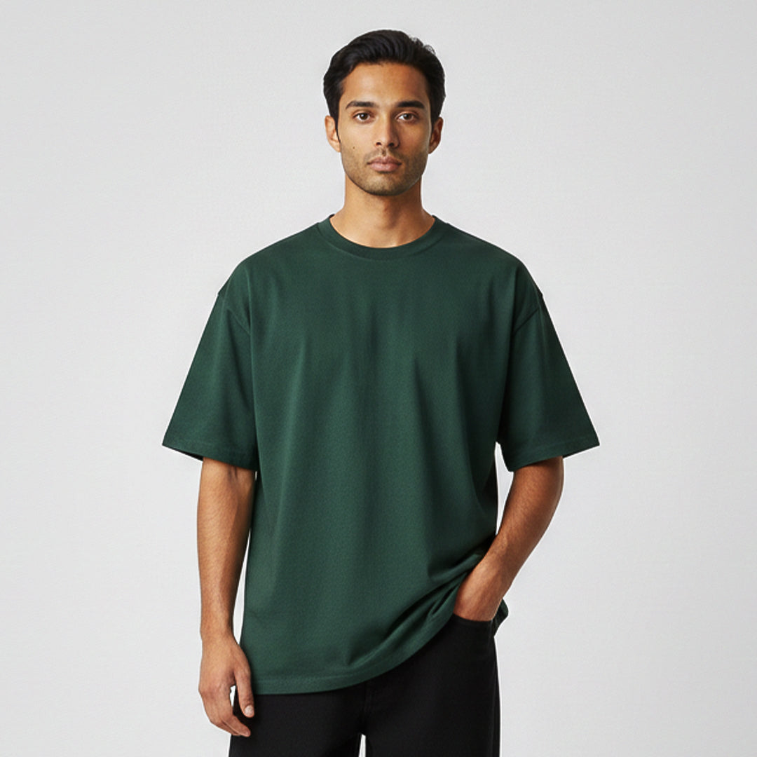 Green Oversized Cotton T-Shirt | 260 GSM