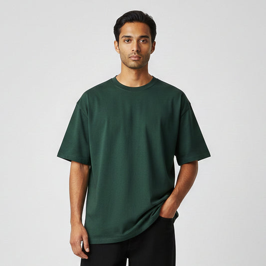 Green Oversized Cotton T-Shirt | 260 GSM