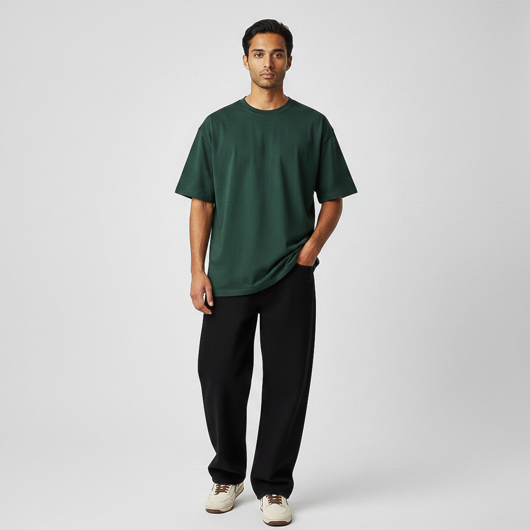 Green Oversized Cotton T-Shirt | 260 GSM