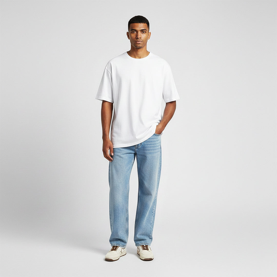 Off White Oversized Cotton T-Shirt | 260 GSM