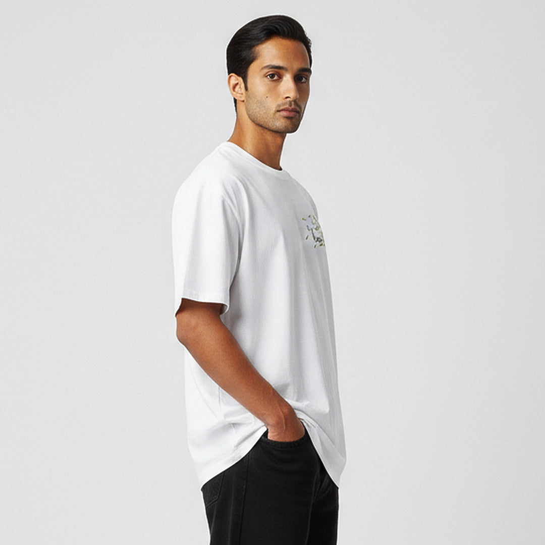 Off White Graphic Oversized Cotton T-Shirt | 260 GSM