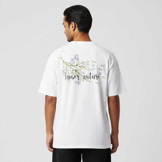 Off White Graphic Oversized Cotton T-Shirt | 260 GSM